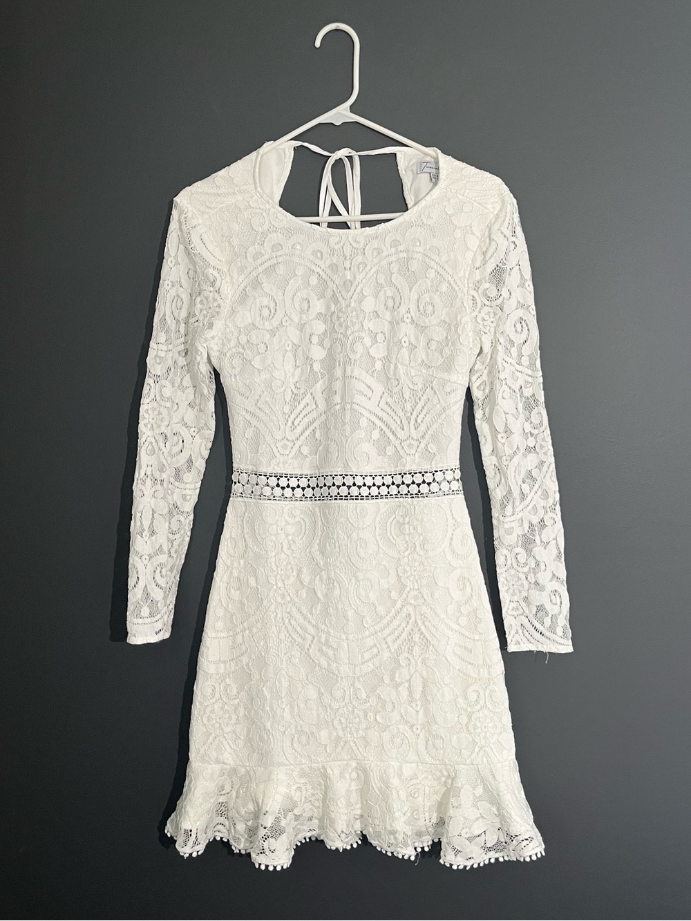 Two Sisters the Label White Lace Mini Dress Size 4 Romantic Boho Bridal